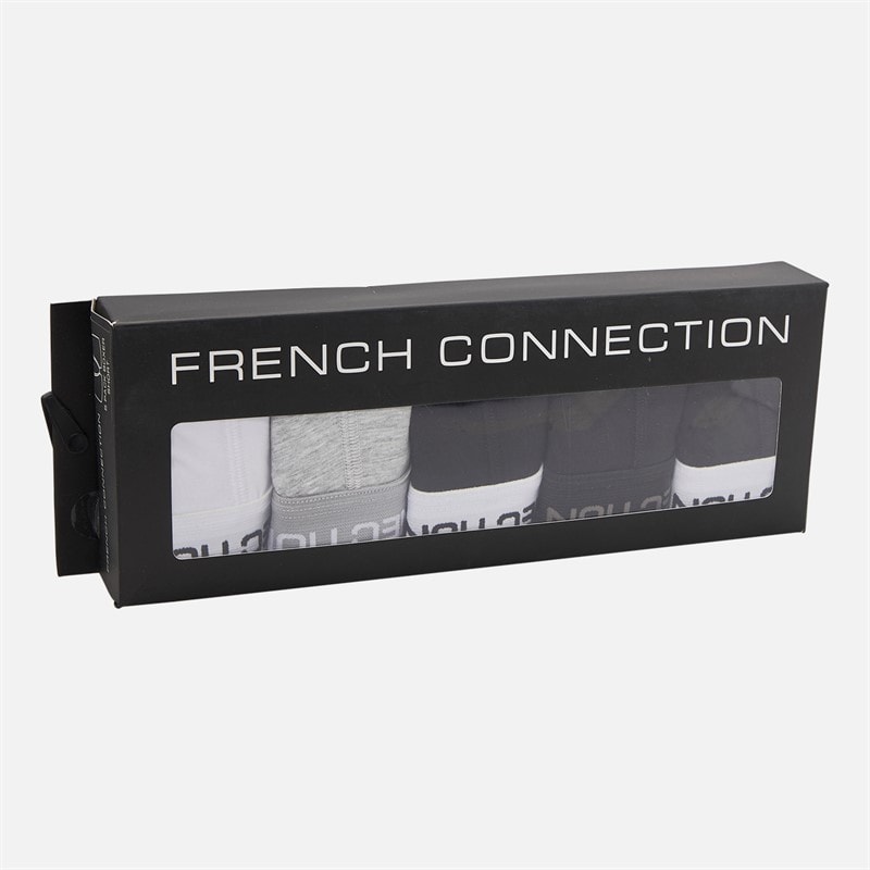French Connection Drenge FC Fem Pak Boxers Fc5 Black/Sort/Sort/Light Grey Melange/Hvid - Billede 2