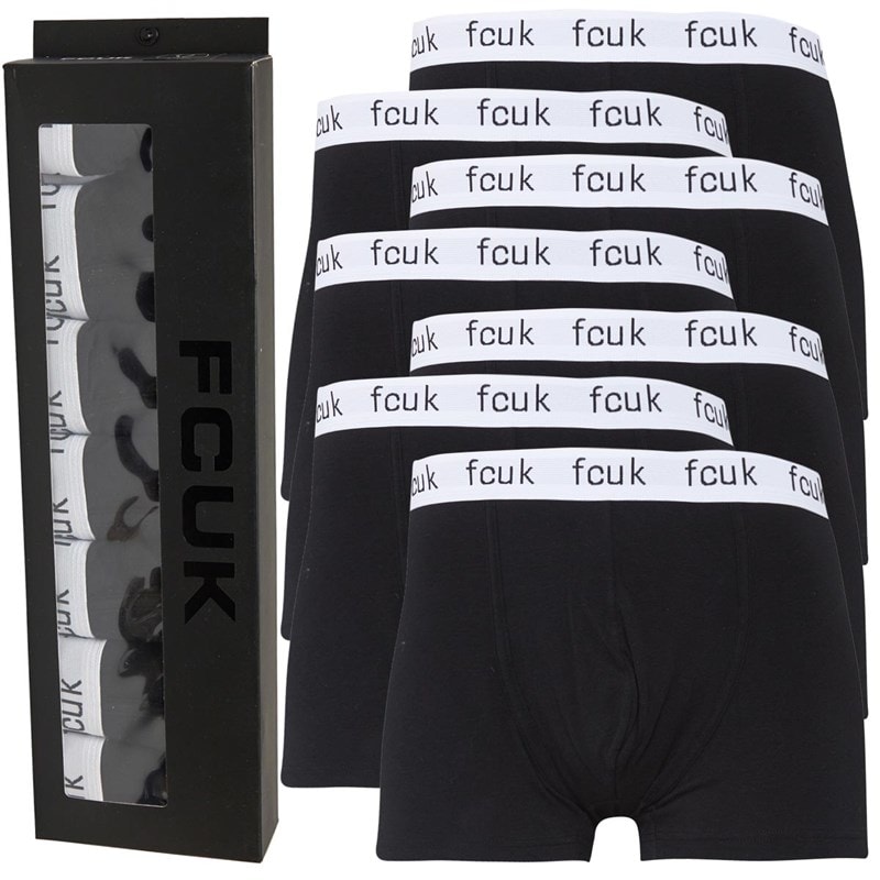 French Connection Herre FCUK Syv Pak Boxer Trusser Fcuk 2 Black