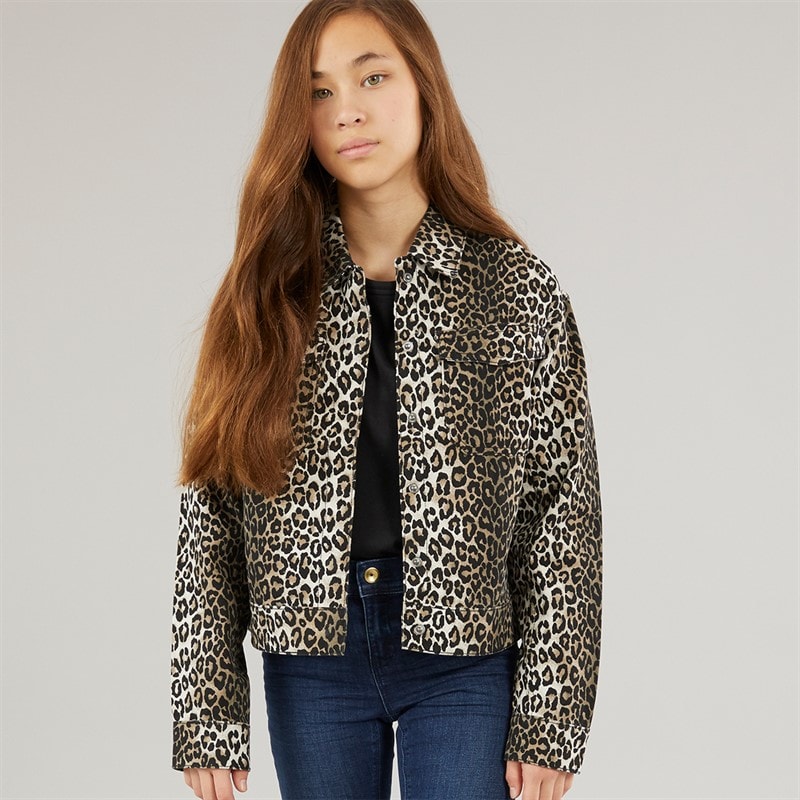 Only Piger Sandra-Lumi Printed Lette jakker Sort - Billede 3