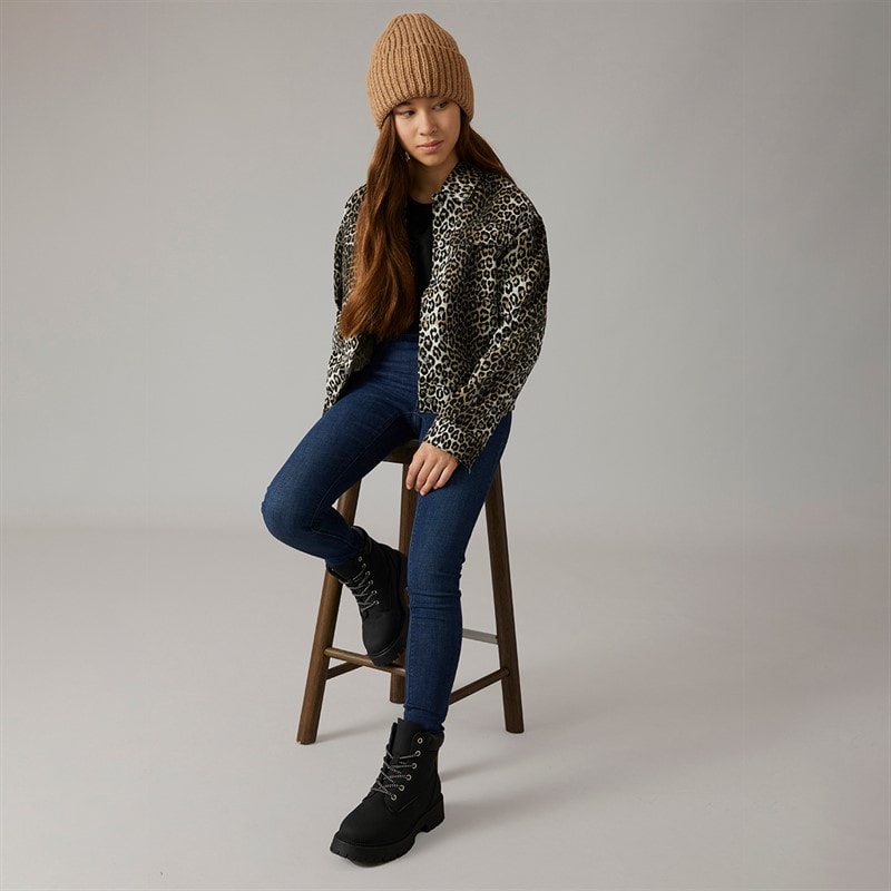 Only Piger Sandra-Lumi Printed Lette jakker Sort - Billede 4