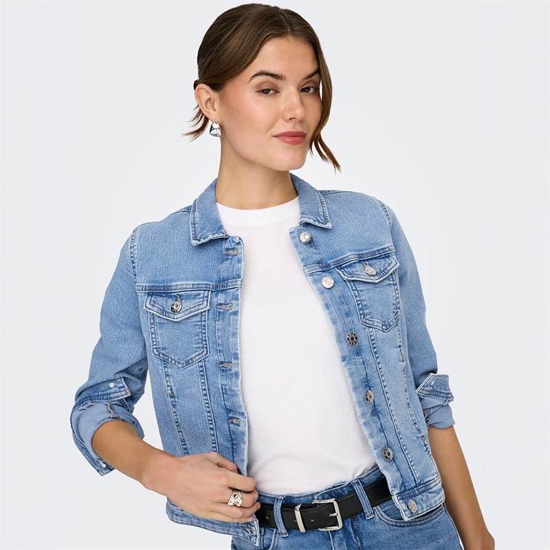 Only Dame denim jakke Light Blue Denim