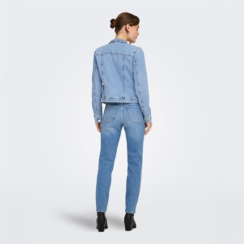 Only Dame denim jakke Light Blue Denim - Billede 2