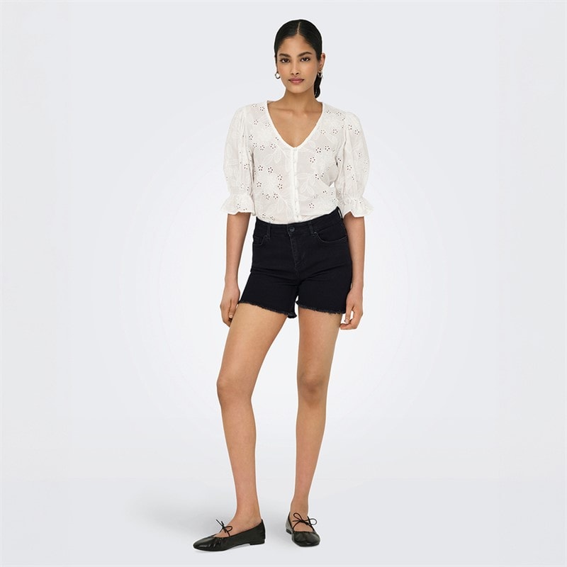 Only Dame Denim Shorts Sort - Billede 3
