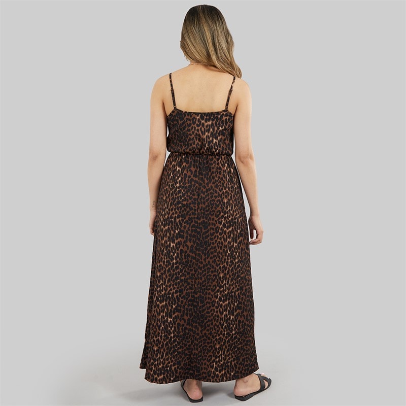 Only Dame Leopardprint Kjole Sort - Billede 2