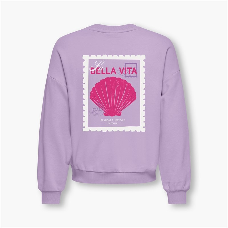 Only Piger Karlie Sweatshirt Orchid Bloom - Billede 2