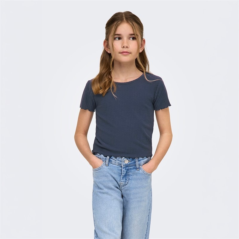 Only Piger Nella T Shirt Ombre Blue