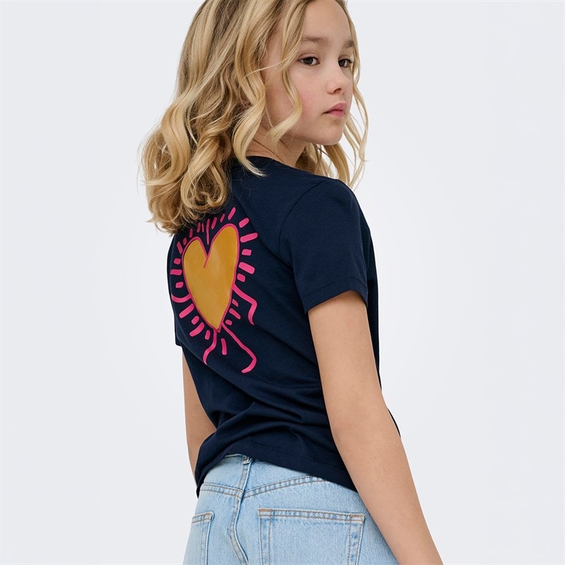 Only Piger Lany-nina T-shirt Navy Blazer - Billede 2