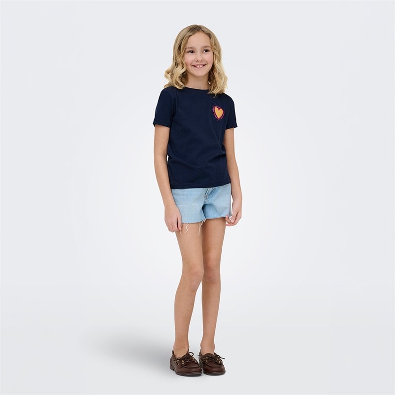 Only Piger Lany-nina T-shirt Navy Blazer - Billede 4