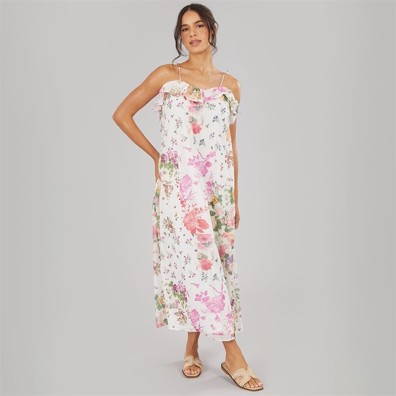 Only Dame Milla Rem Maxi Kjole Cloud Dancer - Billede 3