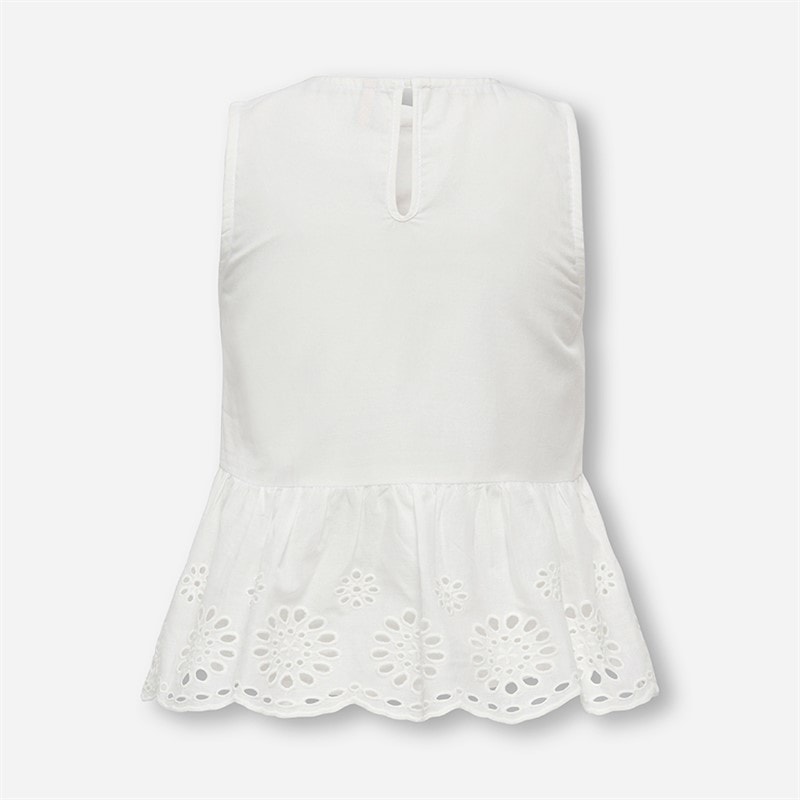 Only Piger Mini Bondi Liv Top Cloud Dancer - Billede 2