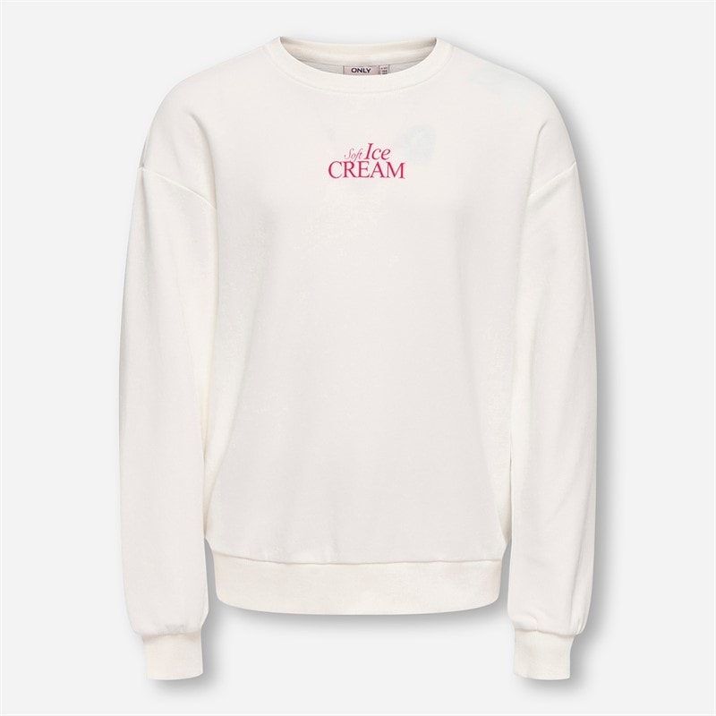 Only Piger Philea Life Svedtrøje Cloud Dancer - Billede 2