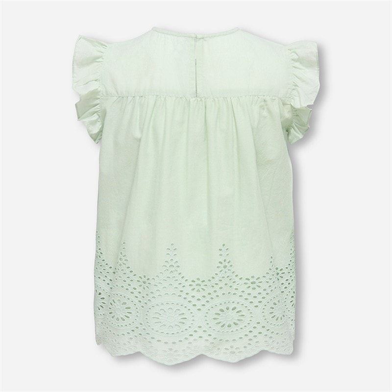 Only Piger Bondi Liv Flæse Top Green Lily - Billede 2