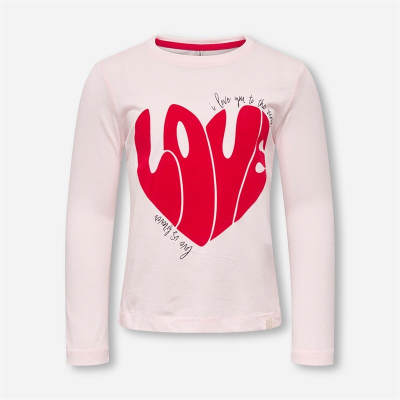 Only Piger Mini Lova Liv T Shirt Barely Pink