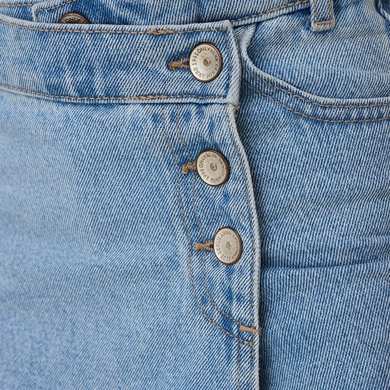 Only Piger Jenny denim skørt Light Blue Denim - Billede 4