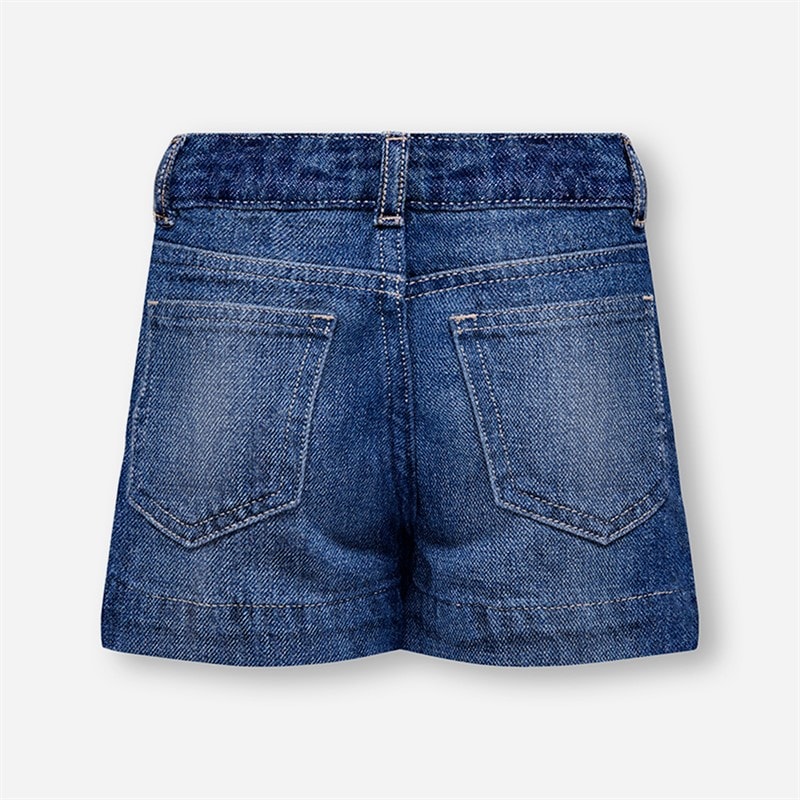 Only Piger Comet Hjerte Denim Shorts Medium Blue Denim - Billede 2