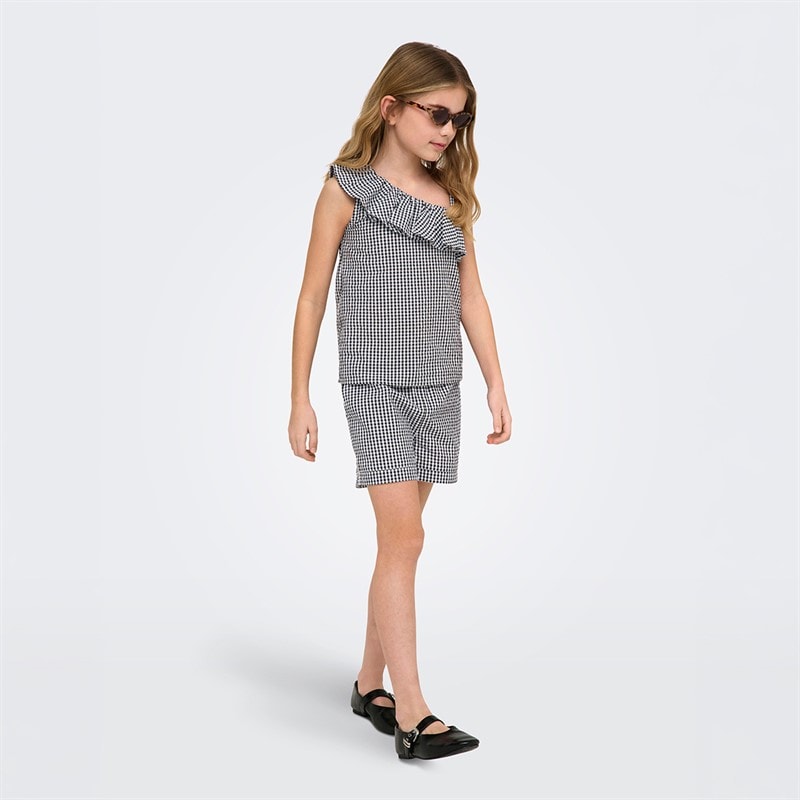Only Piger Smilla En skulder top Sort - Billede 2