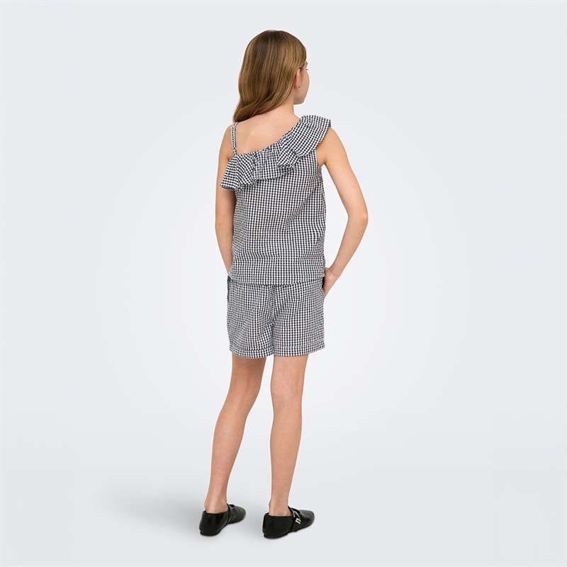 Only Piger Smilla En skulder top Sort - Billede 3