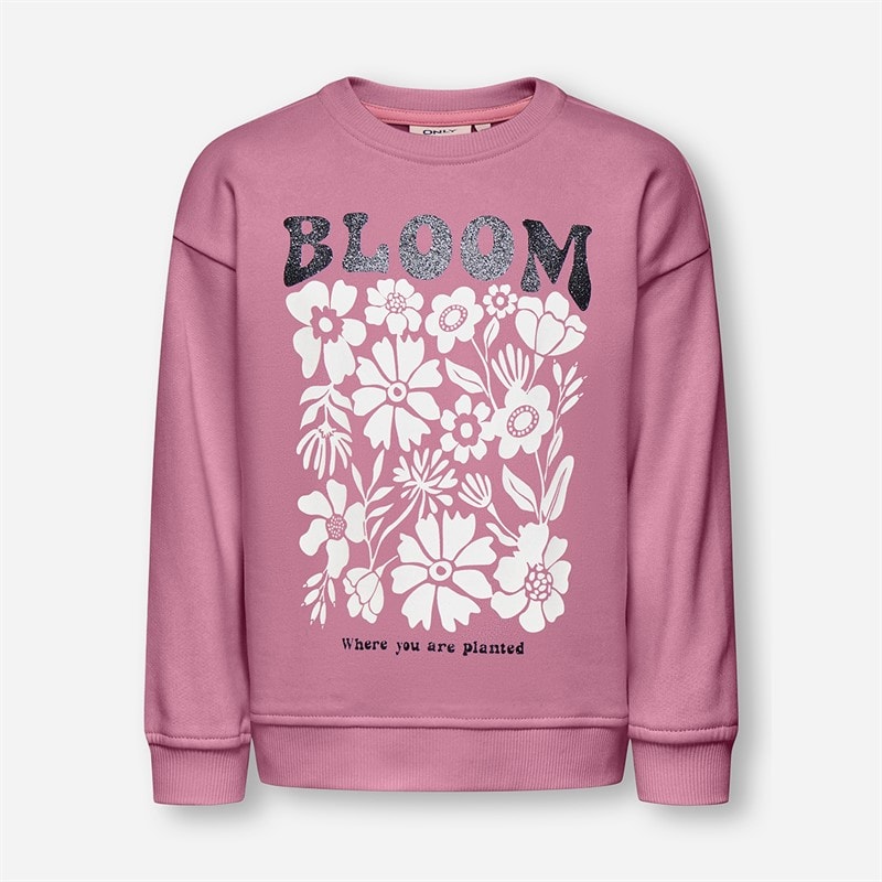Only Piger Mini Gerbera Life Sweatshirt Mauve Orchid
