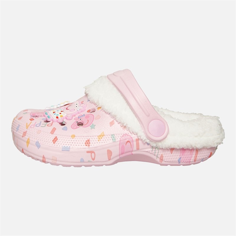 Peppa Pig spædBørn Piger Linky Fur Foret Træsko Pink / Multi - Billede 2