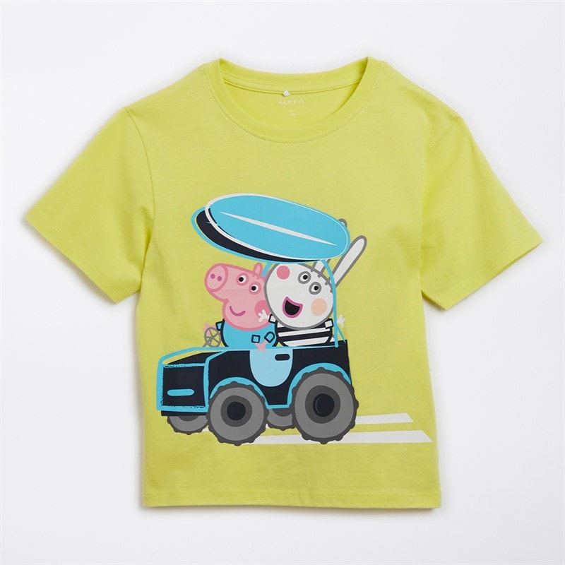 Peppa Pig Drenge Mase T Shirt Sunny Lime P M-22 Sunny Lime - Billede 1