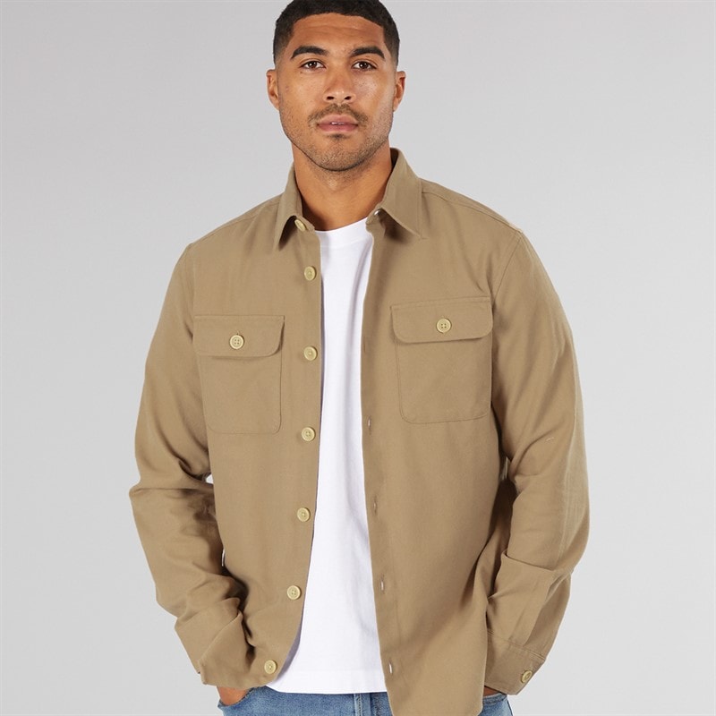 PRODUKT Herre Dean Ensfarvet Overshirt Stentøj - Billede 1