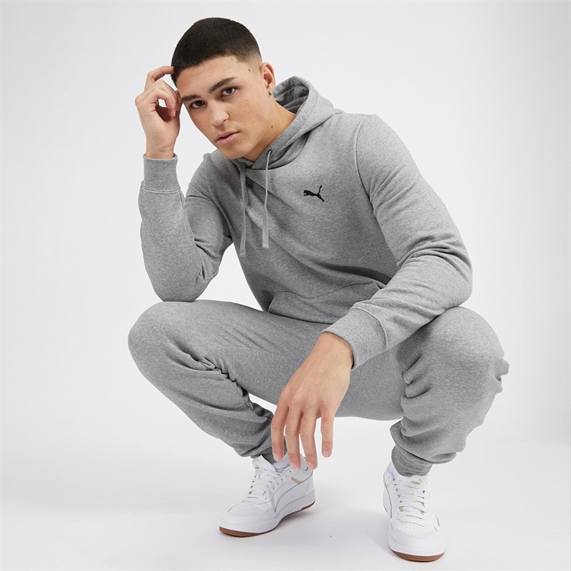 Puma Hættetrøje med lille logo Herre Essentials Mellemgrå Meleret - Billede 3