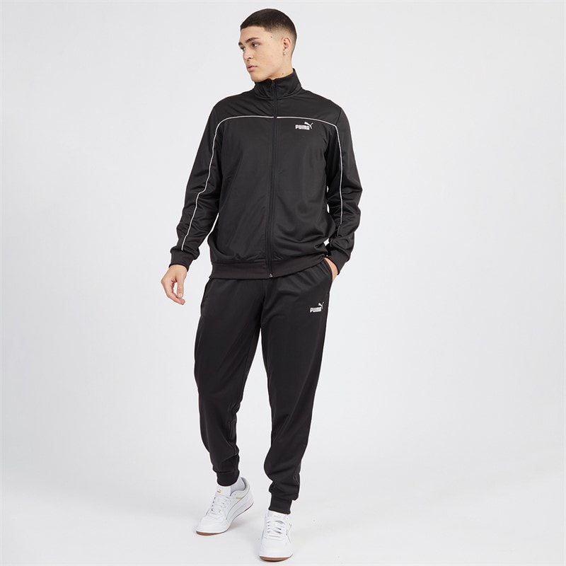 Puma Herre Piping Poly Træningsdragt Puma Sort - Billede 1