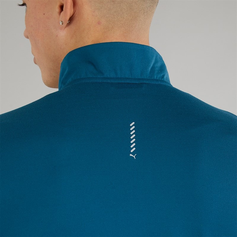 Puma Herre Run Favorit 1/4 Zip Løbe T-shirt Ocean Tropic - Billede 3