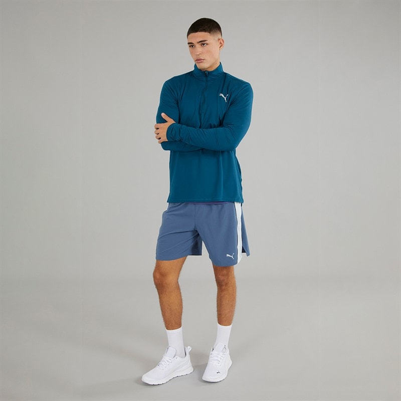 Puma Herre Run Favorit 1/4 Zip Løbe T-shirt Ocean Tropic - Billede 4