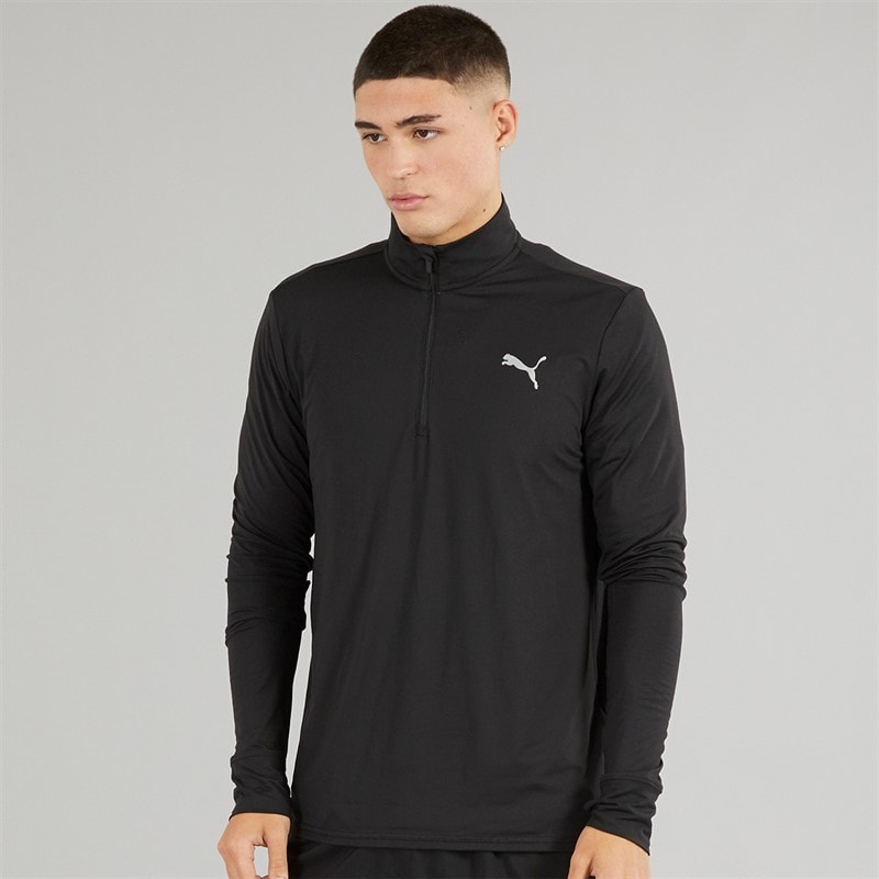 Puma Herre Run Favorite 1/4 Zip Løbe Tøj Puma Sort