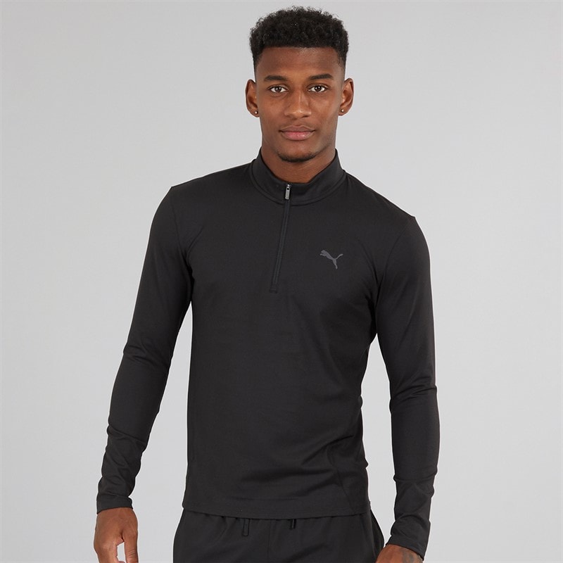 Puma Herre Træning Slim Fit 1/4 Lynlås Puma Sort
