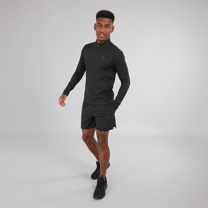 Puma Herre Træning Slim Fit 1/4 Lynlås Puma Sort - Billede 4