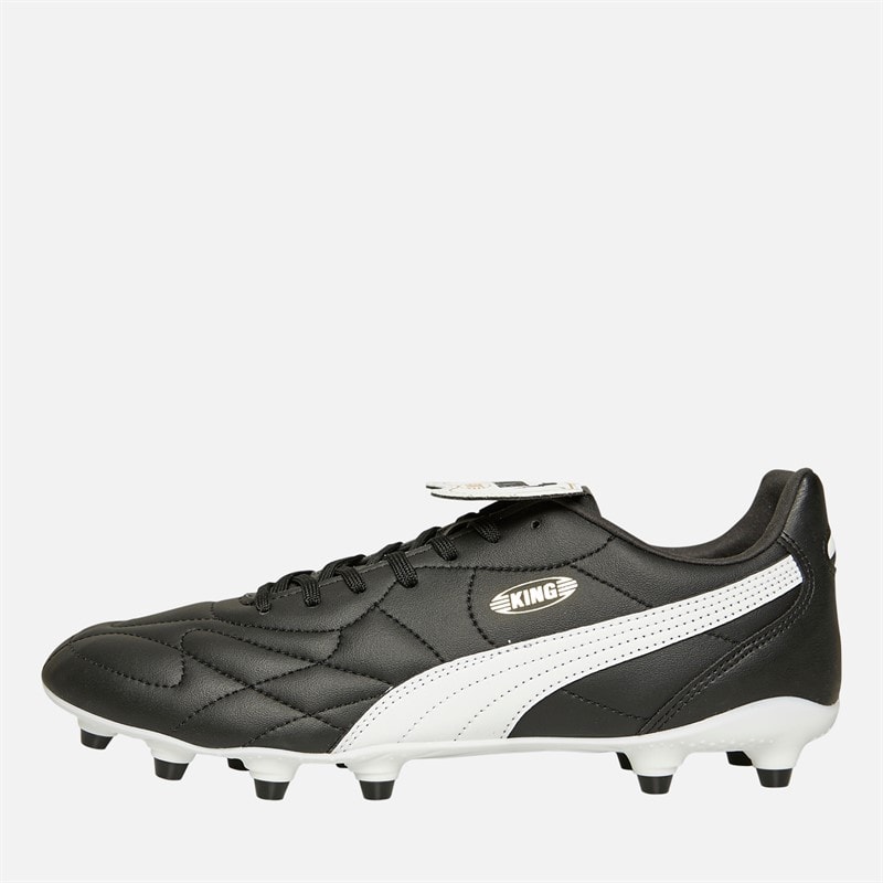 Puma Herre King Top FG / AG Fast / Kunstgræs Fodboldstøvler Sort / Hvid - Billede 1