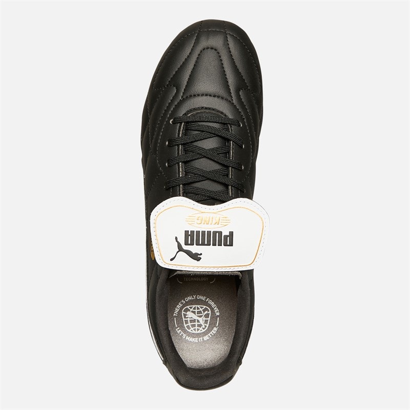 Puma Herre King Top FG / AG Fast / Kunstgræs Fodboldstøvler Sort / Hvid - Billede 4