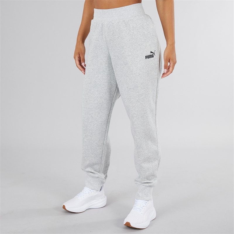 Puma Dame Essentials Logo Joggers Lys Gråmeleret - Billede 2