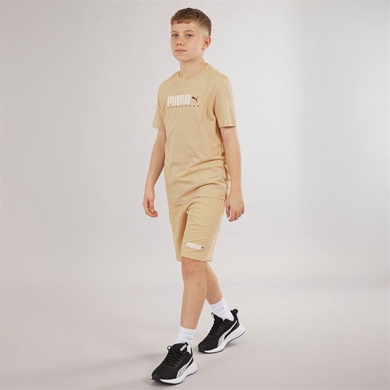 Puma Drenge Grafik T-shirt Putty - Billede 3