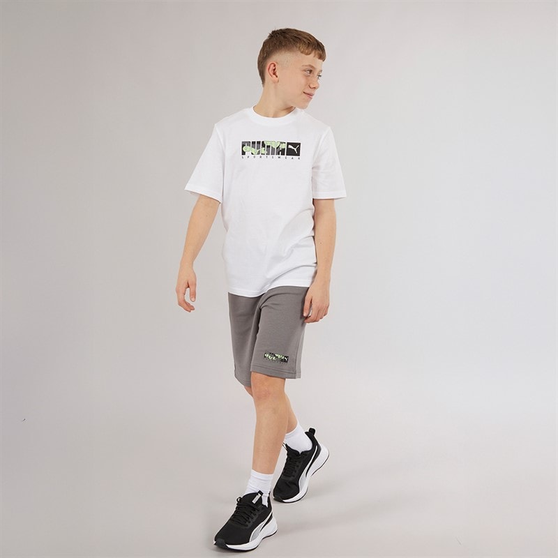 Puma Drenge Grafik Camo Shorts Cast Iron - Billede 3