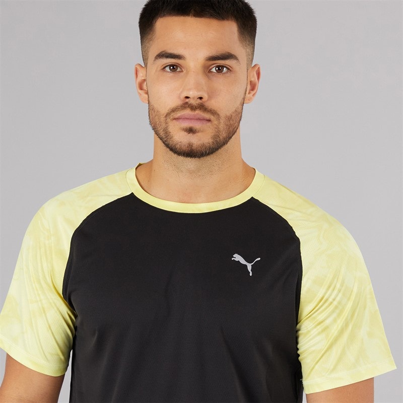 Puma Herre Run Velocity Marmor Løbe Top Sort/Gul - Billede 3