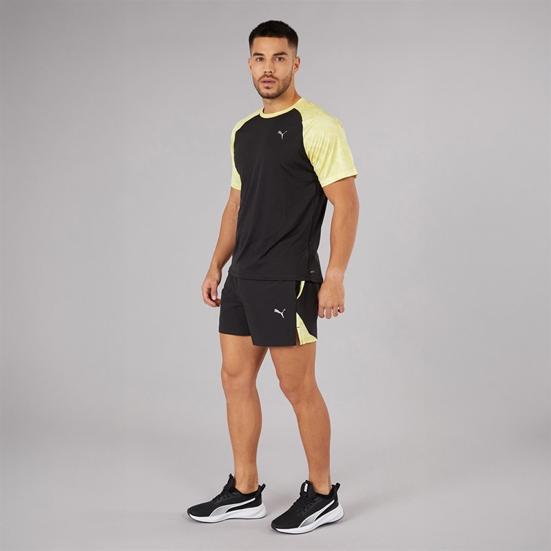 Puma Herre Run Velocity Marmor Løbe Top Sort/Gul - Billede 4