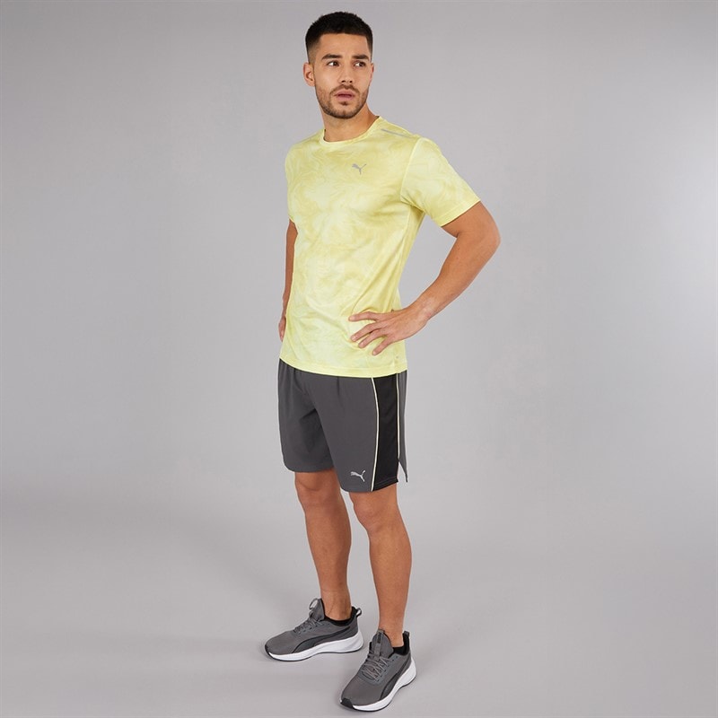 Puma Herre Træn Hele Dagen Marmor Print Trænings Top Gold Moon - Billede 3