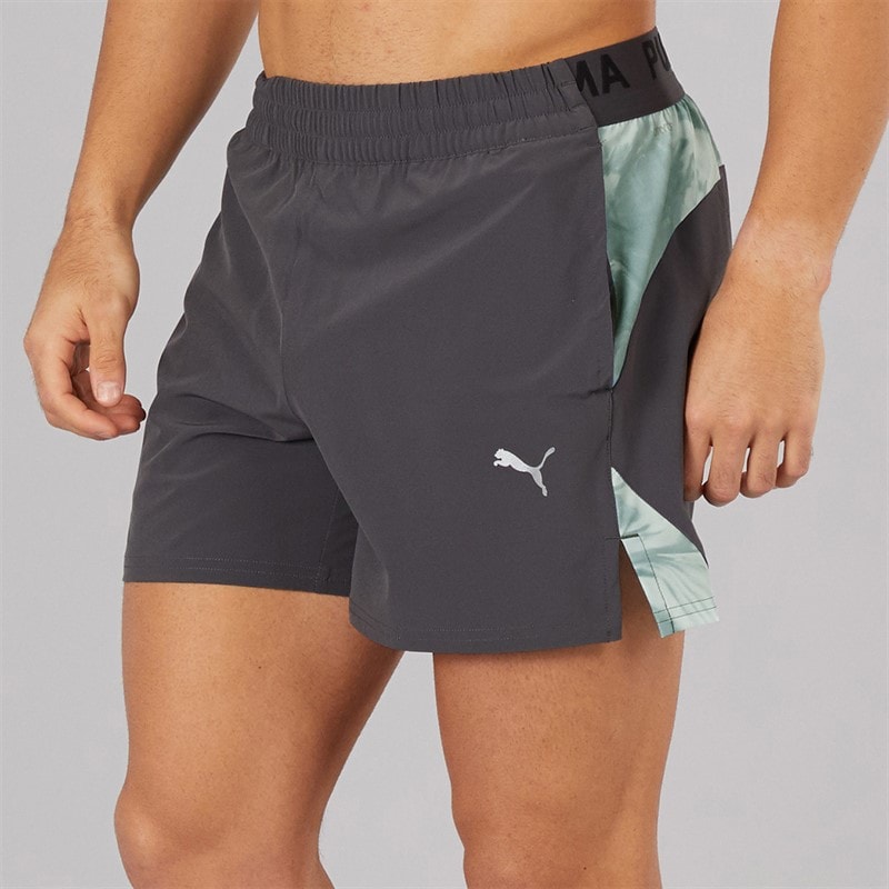 Puma Herre Puma Fit Ultrabreathe Stretch 5 Tommer Marmor Træningsshorts Grå/Blå - Billede 2