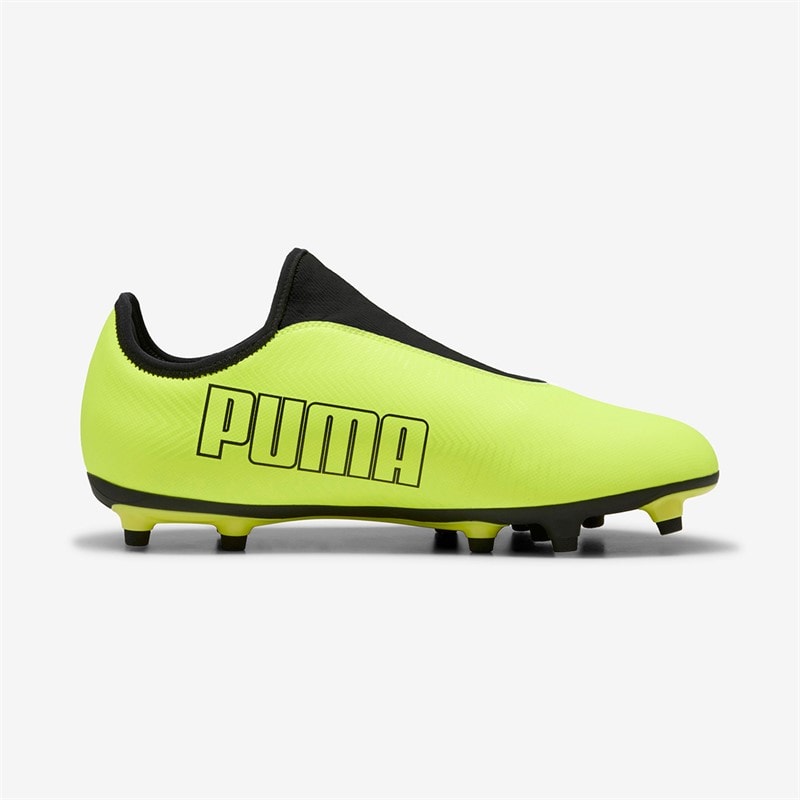 Puma Herre Finesse Snøreløse FG Fast Græs Fodboldstøvler Yellow Alert - Billede 2