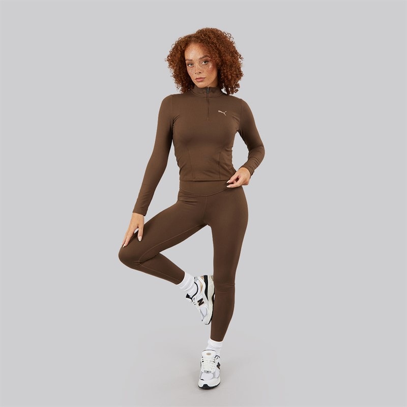 Puma Dame Trænings 1/2 Zip Top Espresso Brown - Billede 3