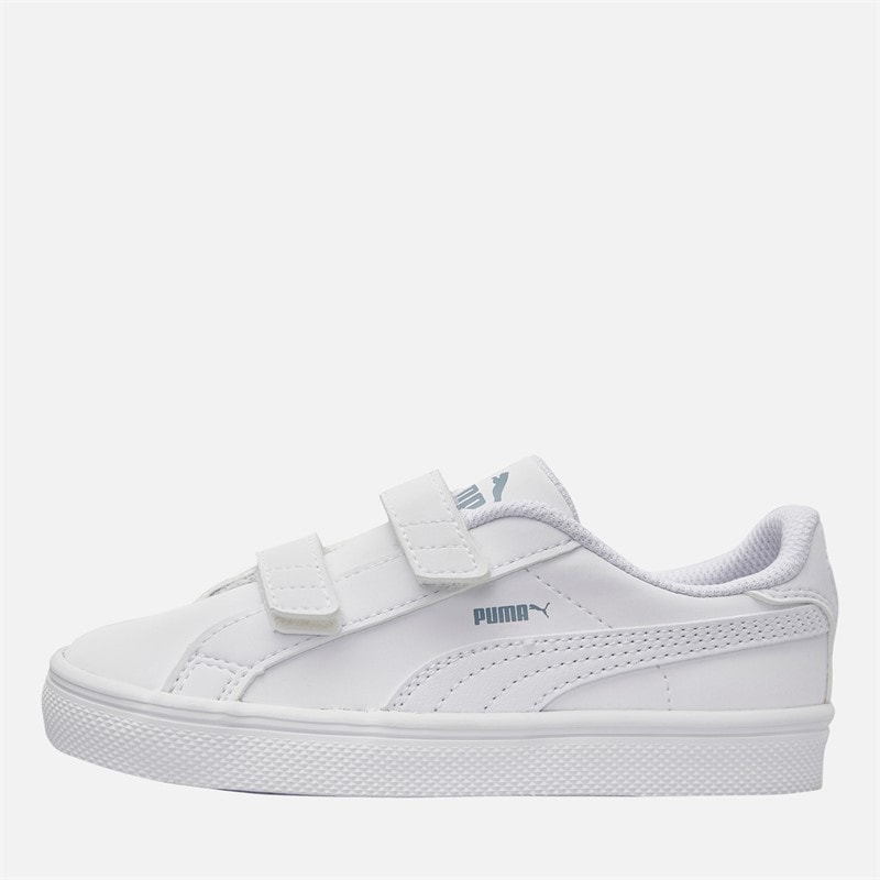Puma spædBørn Smash Vulc Træningssko Hvid/Quarry