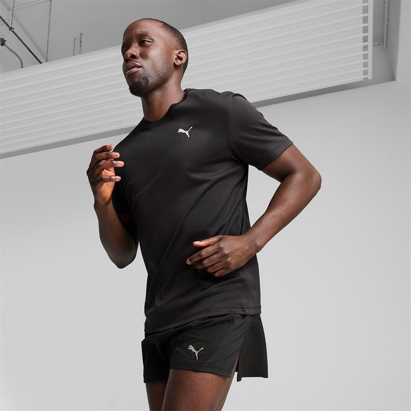 Puma Herre Grafik Løb Hurtigere Løbe Top Puma Black - Billede 2