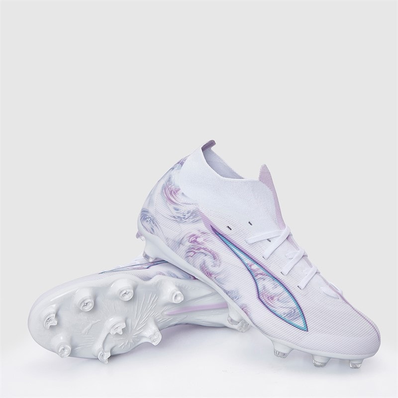 Puma Dame Ultra 5 Match+ Brilliance FG/AG Fodboldstøvler til fast/kunstgræs Puma White - Billede 1