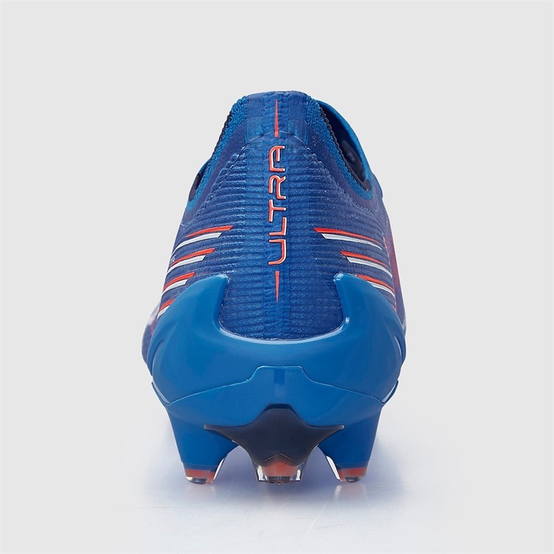 Puma Herre Ultra 6 Ultimate FG Fast Græs Fodboldstøvler Ultra Blue/Hvid/Glowing Red - Billede 4