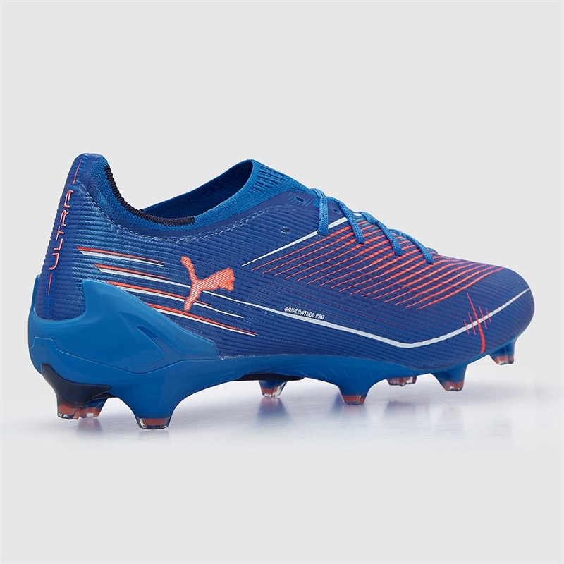 Puma Herre Ultra 6 Ultimate FG Fast Græs Fodboldstøvler Ultra Blue/Hvid/Glowing Red - Billede 5