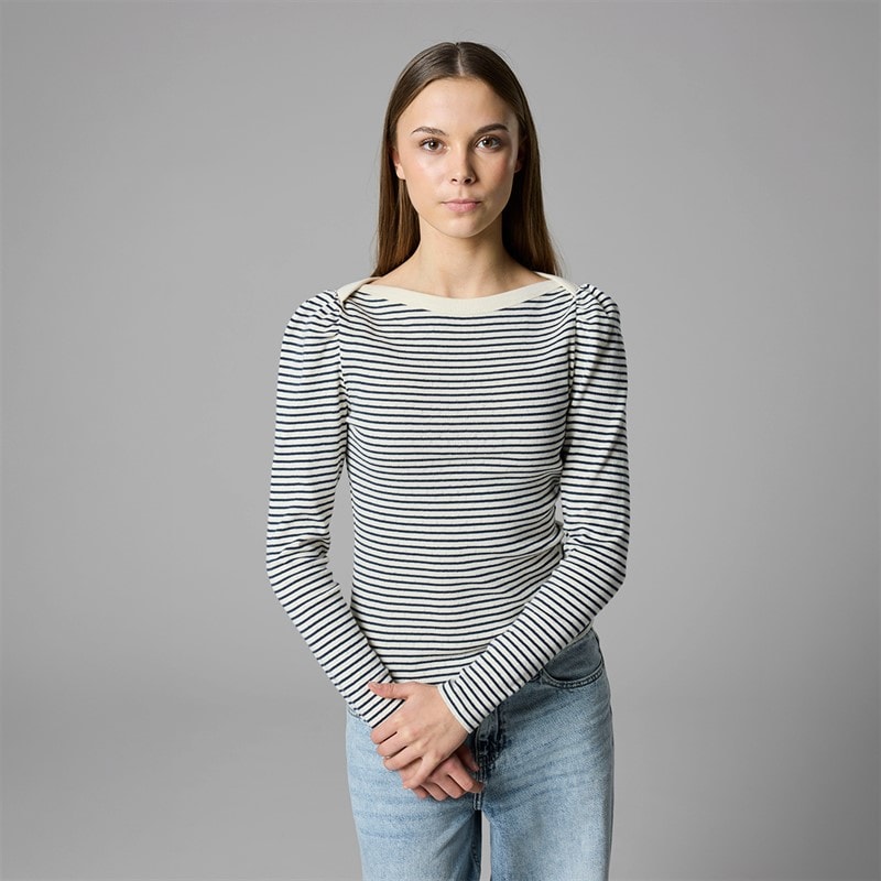 LMTD Piger Seher Langærmet Bådhals Top Navy Blazer - Billede 4