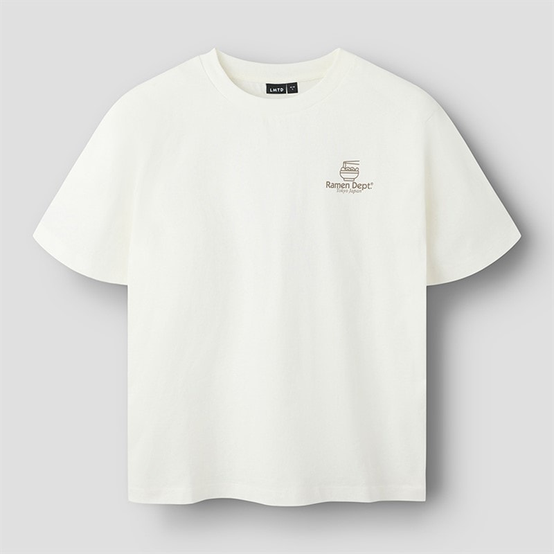 LMTD Drenge Rolls T Shirt Hvid Alyssum/Chokoladestykker - Billede 2